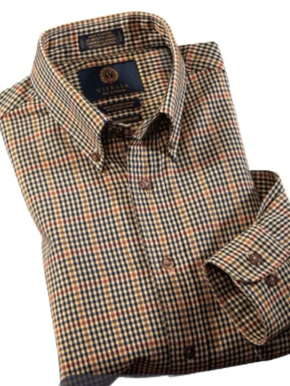 Viyella Men's Gun Check Sport Shirt  Size 2XLT